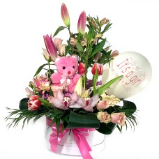 Baby girls flowers arrangement